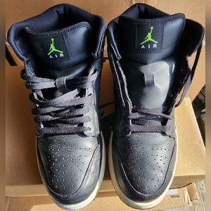 Air Jordan 1 "Phat Action Green, 11.5, Black/Green